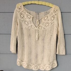 Charlotte Russe Crochet Knit Top